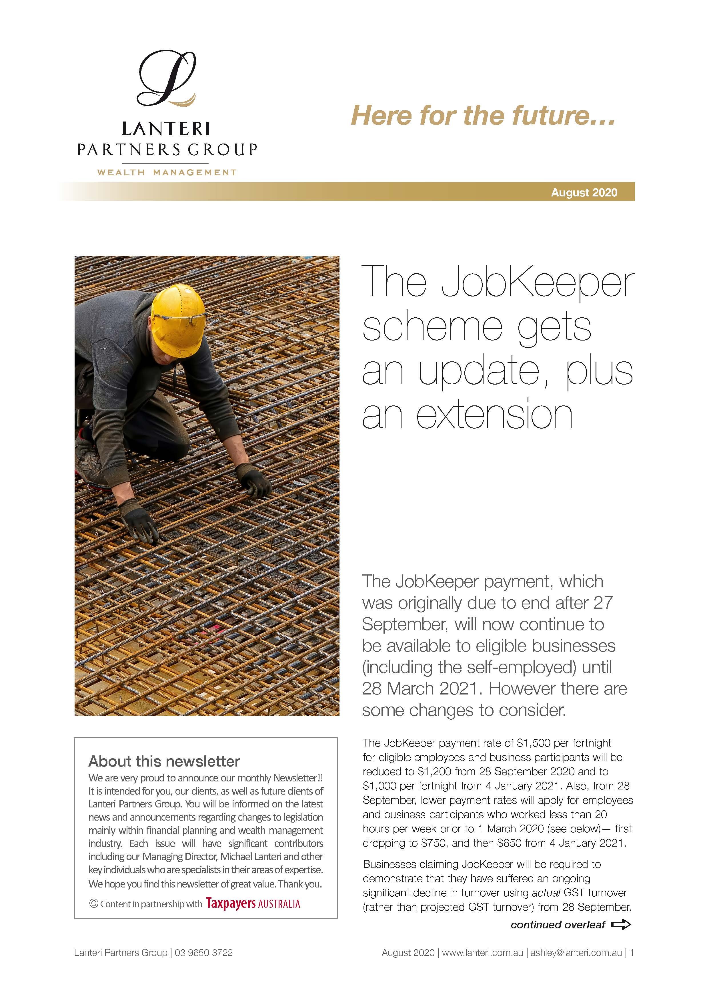 August Newsletter 2020