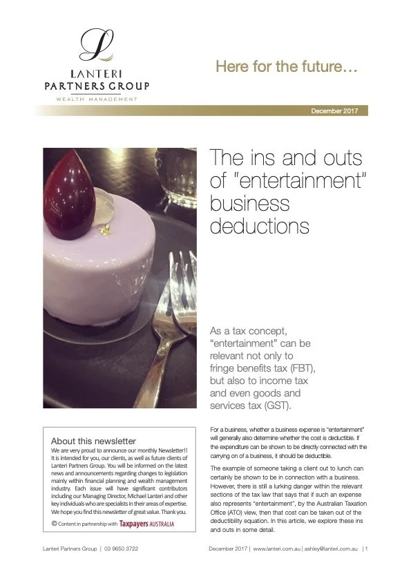 December Newsletter 2017