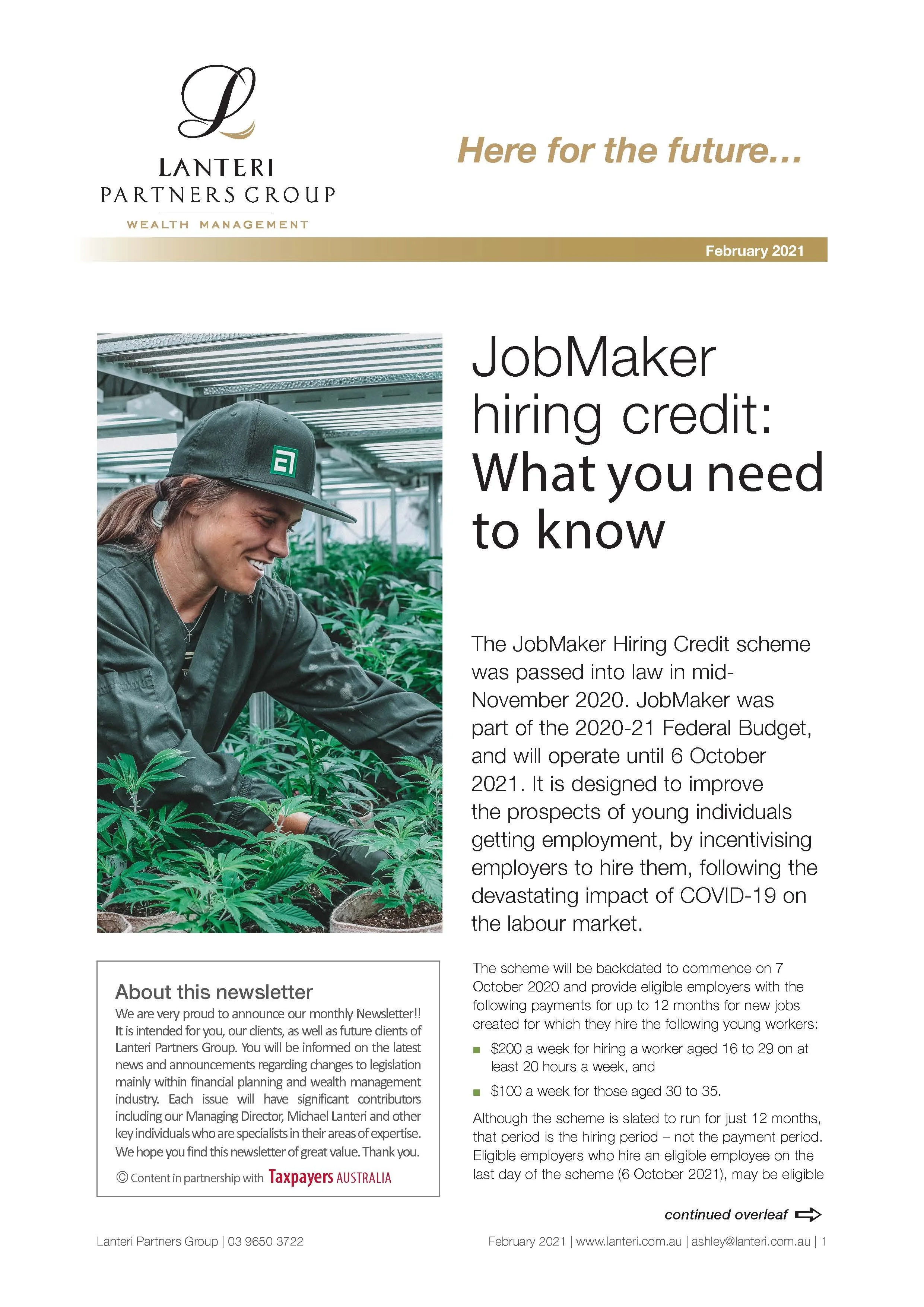 February Newsletter 2021