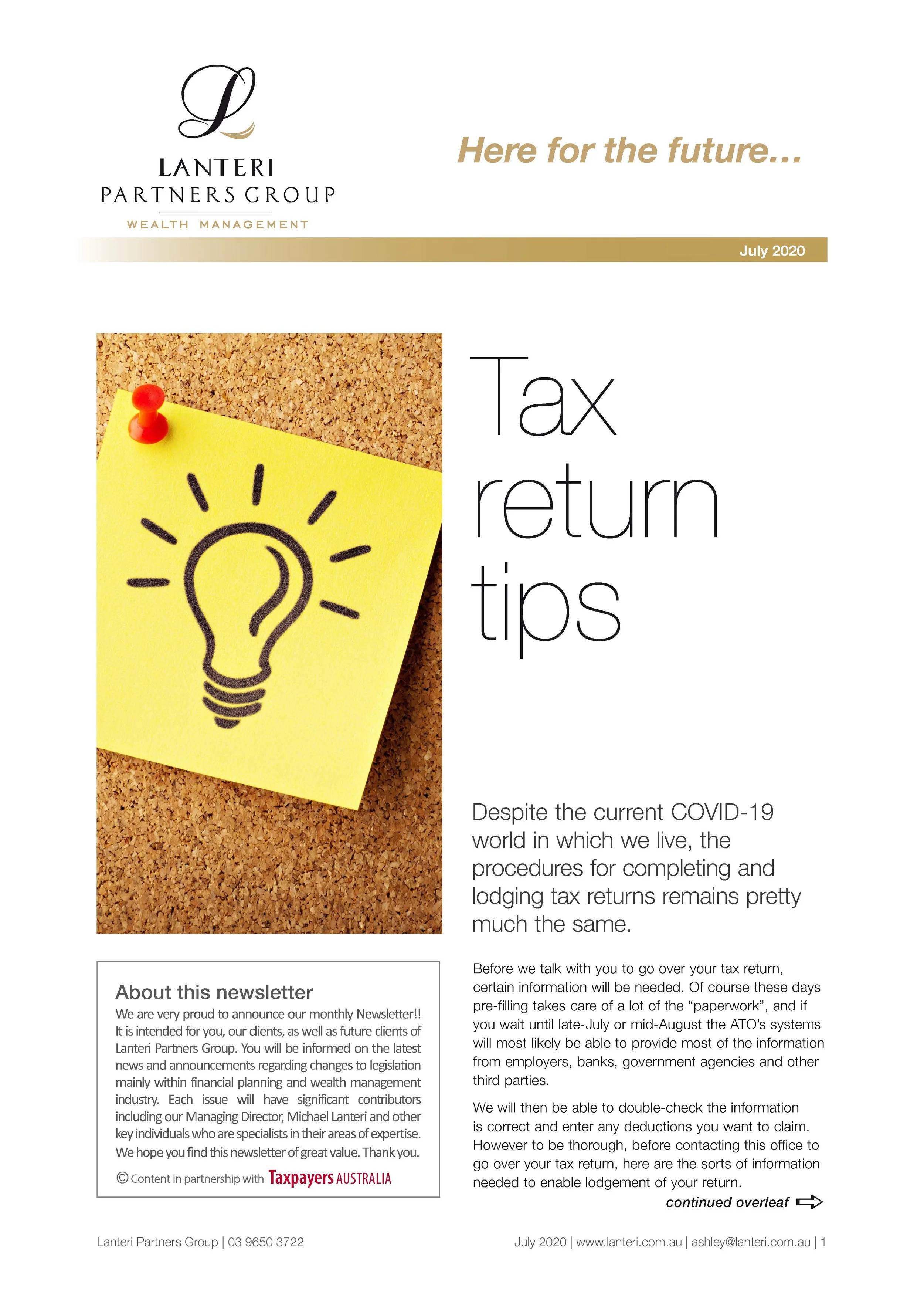 July Newsletter 2020