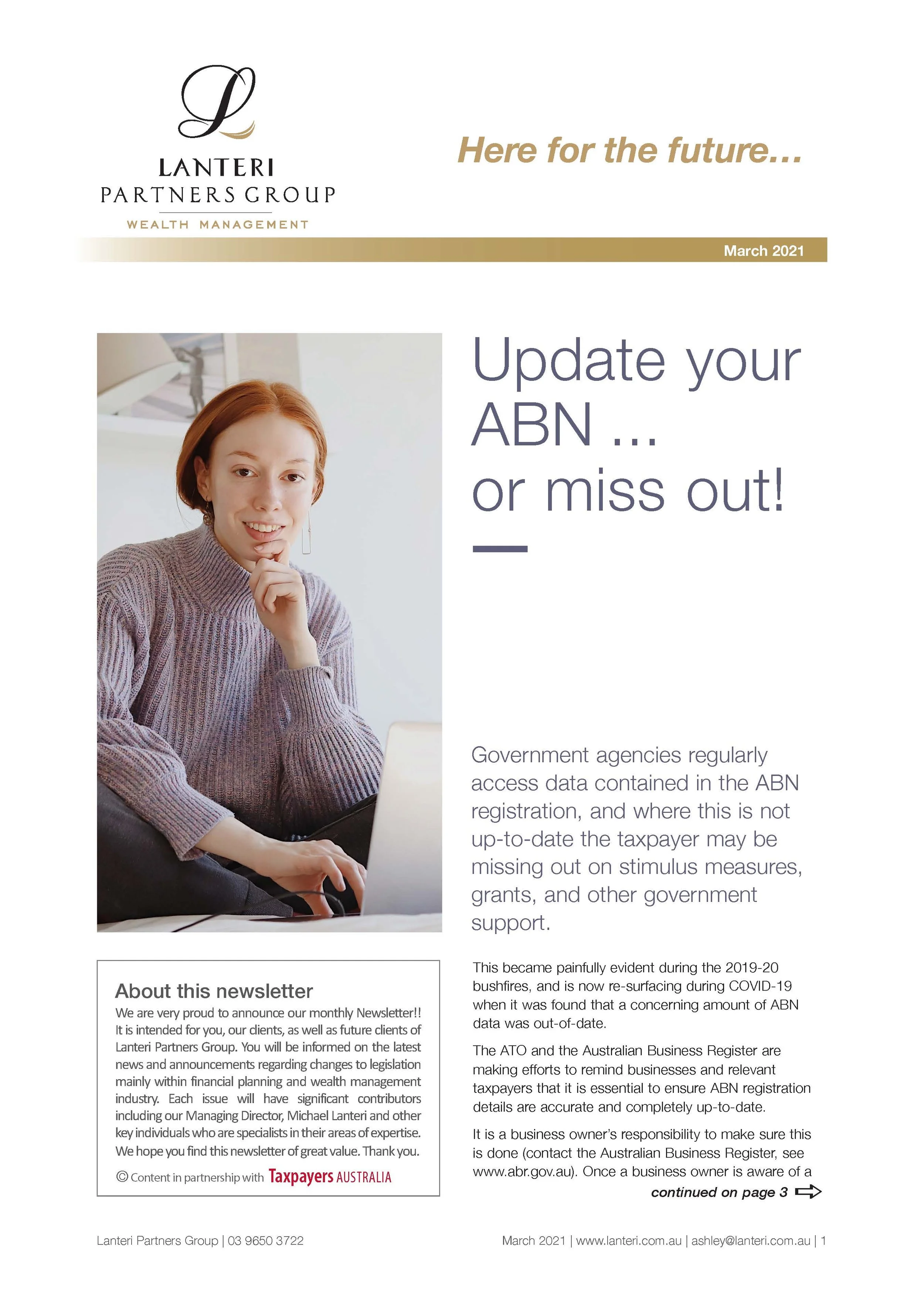 March Newsletter 2021