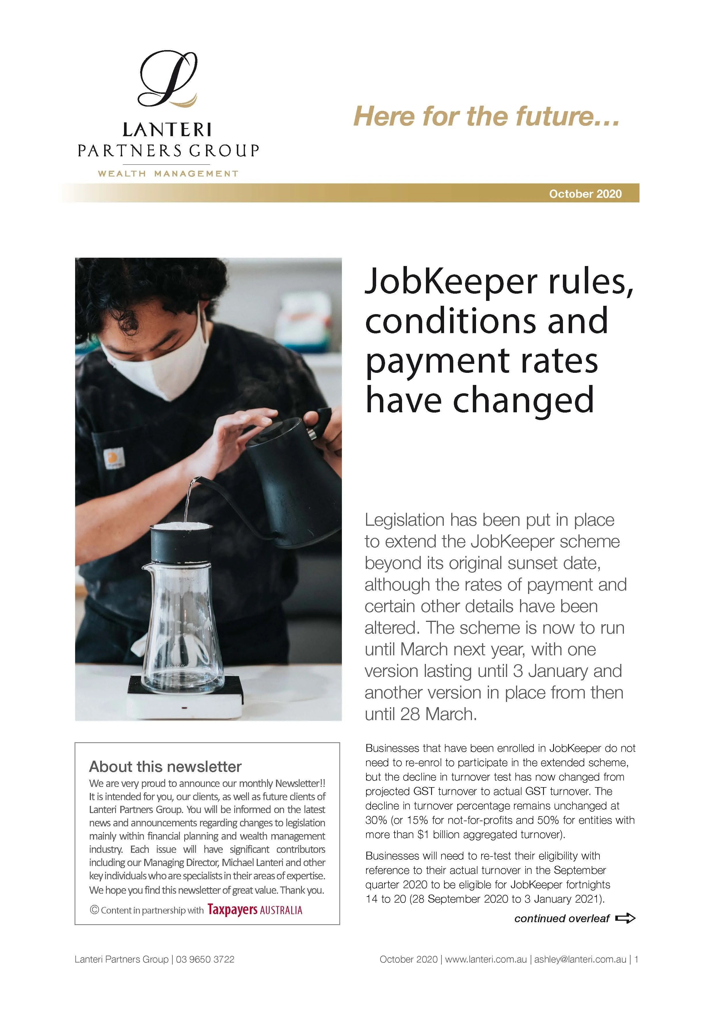 October Newsletter 2020