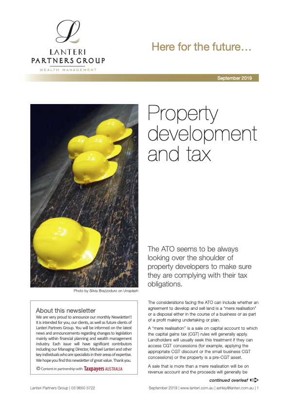 September Newsletter 2019