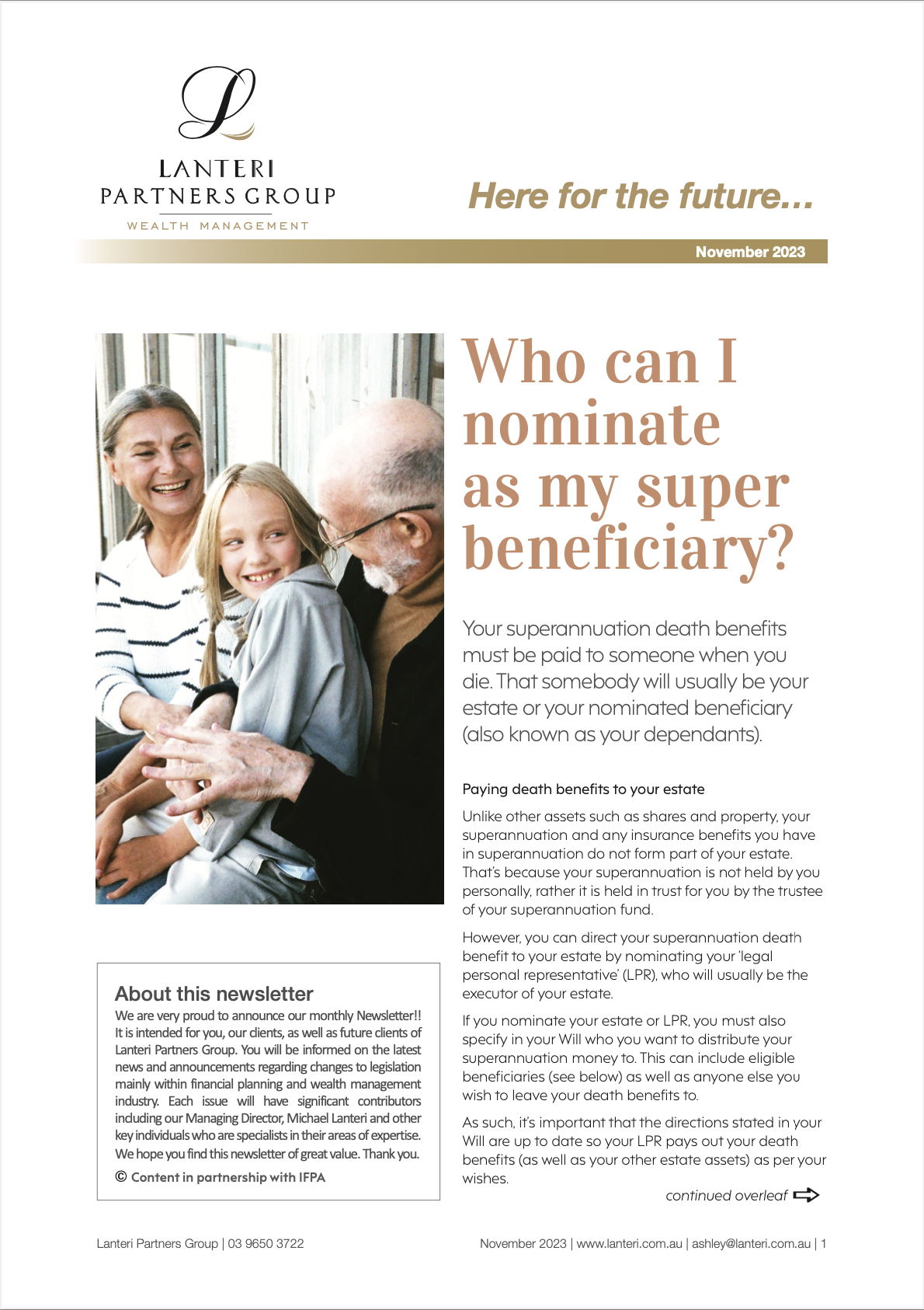 November 2023 Newsletter