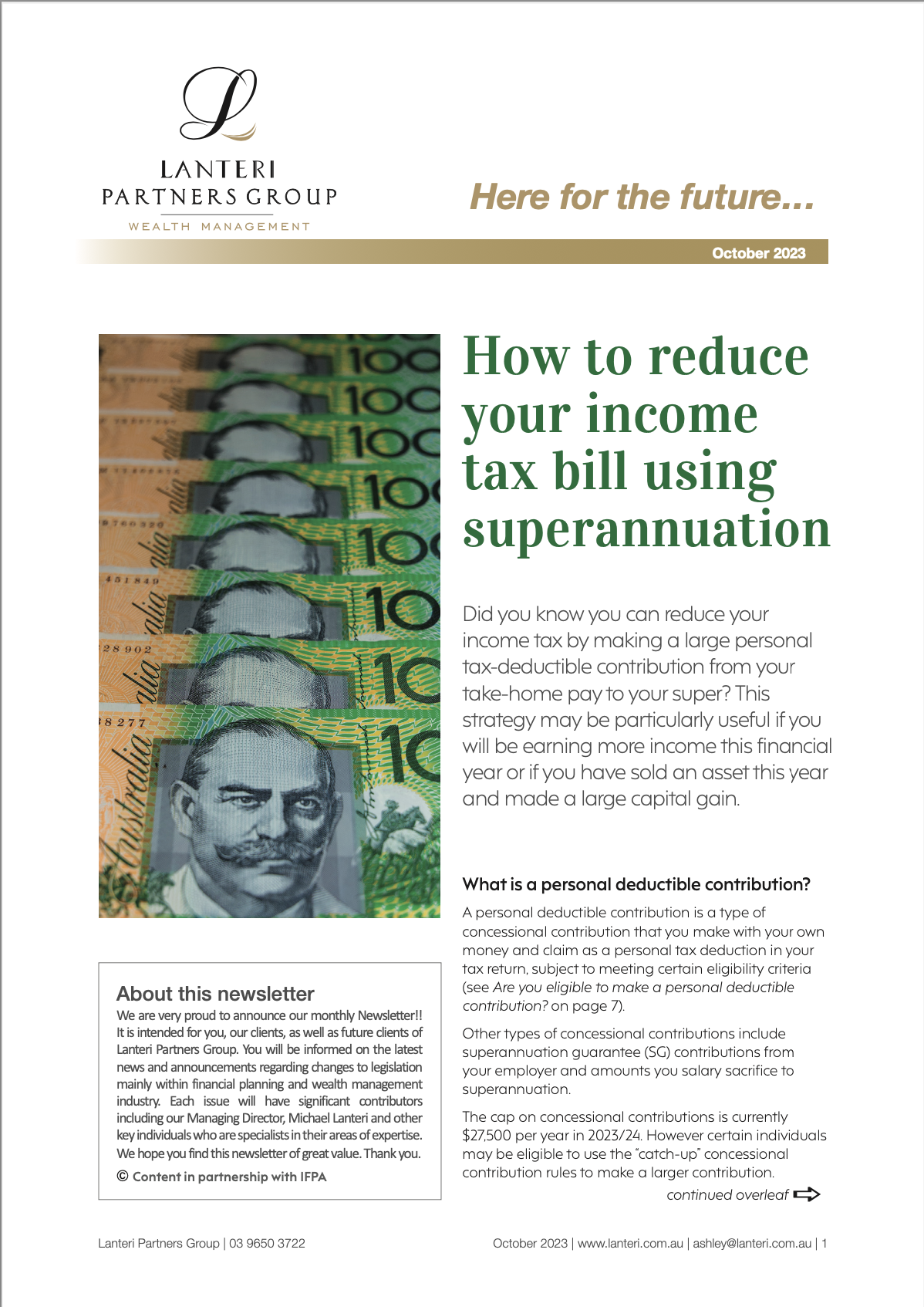 October 2023 Newsletter