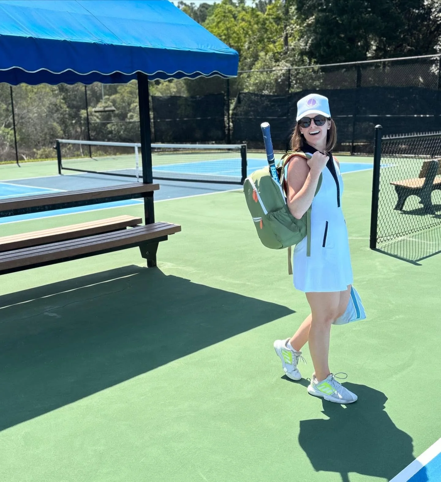 My doubles partner hates to see me comin&rsquo;&hellip;
The warm-up before the real match 🀄️

Taking this @ibkulbrand dress from tennis to tiles&mdash;cool enough to play 🎾 and cute enough to stay 🀄️🍹.

Game changes, outfit doesn&rsquo;t 💁🏻&zwj