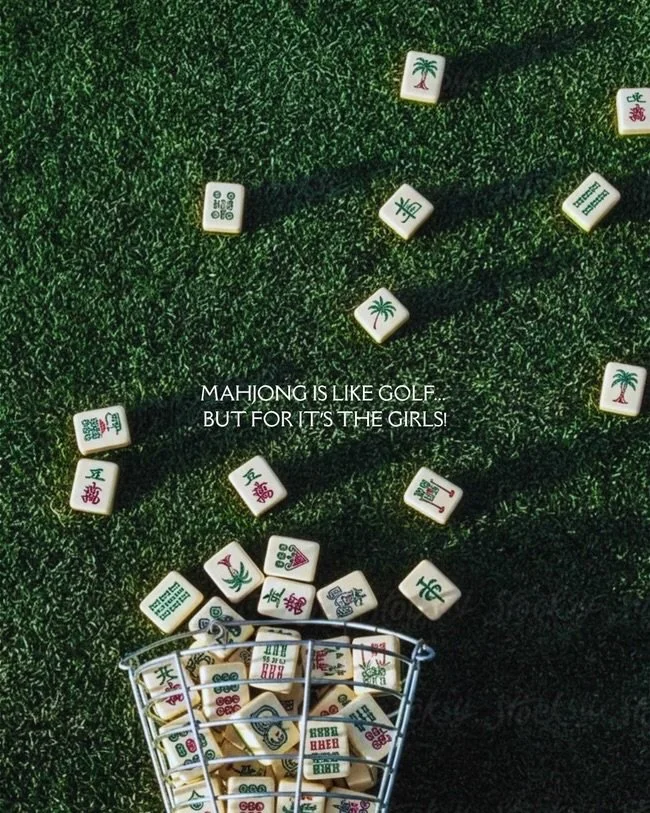 Mahjong is like golf&hellip; but it&rsquo;s for the girls. 🀄✨ A little strategy, a little skill, and a little friendly competition. 💚 Instead of tee times, it&rsquo;s table time. Instead of quiet greens, it&rsquo;s laughter across the room. And ins