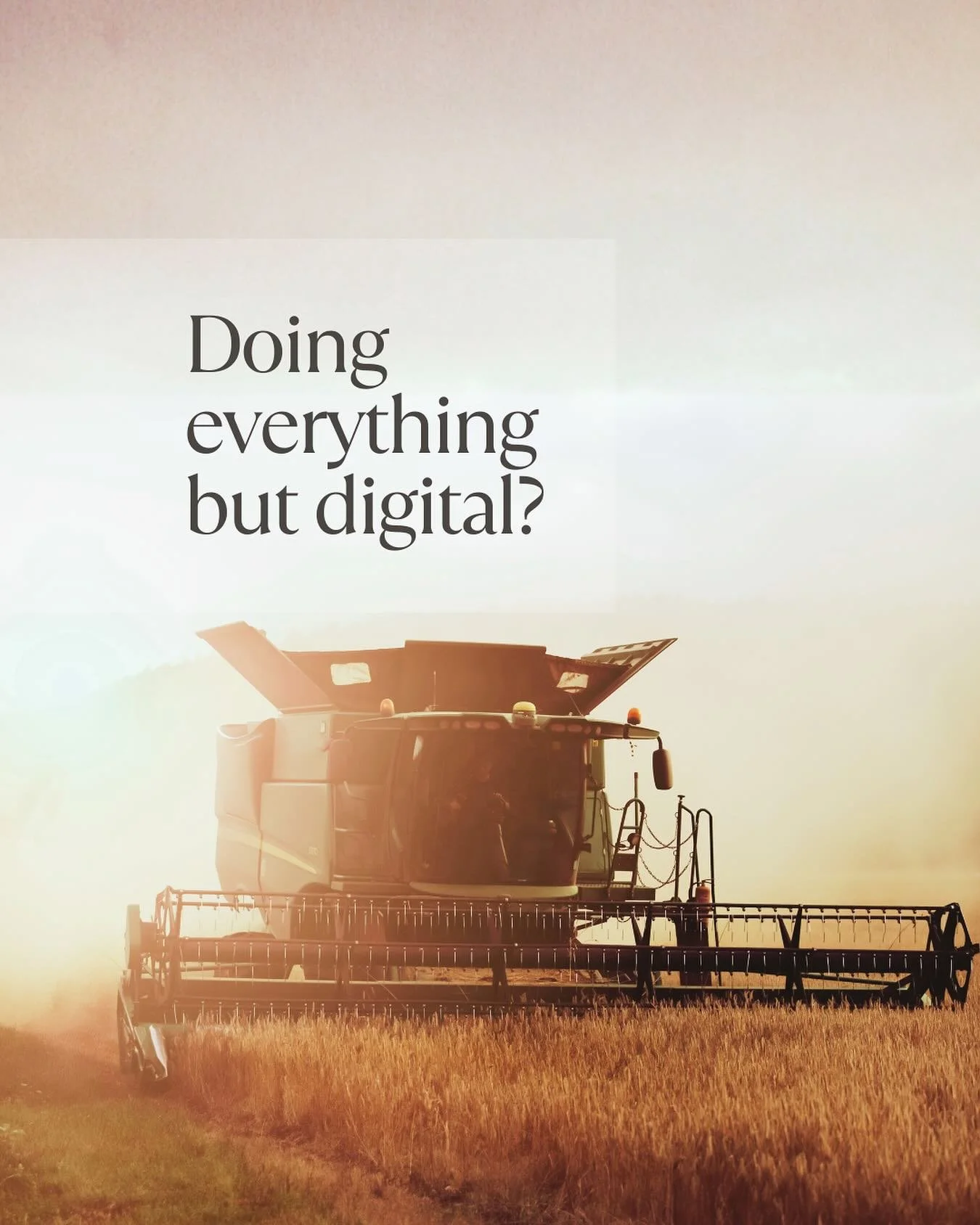 Doing everything but digital?

Running a rural business means early starts, long days, and work that never really stops.

Getting online probably feels like one more thing on an already overflowing list &mdash; but here&rsquo;s the truth: your custom