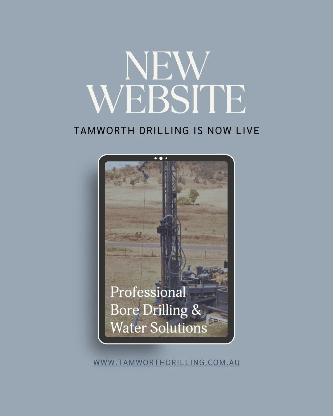 Another local business now online.

Tamworth Drilling &mdash; family owned, hardworking and servicing our region.

If you need a bore, you know who to call.

Website Starter &mdash; simple, professional and ready to grow.

Check it out here: www.tamw