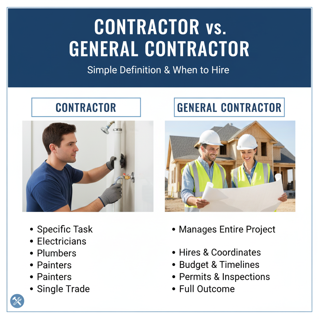 What’s the Difference Between a Contractor and a General Contractor?