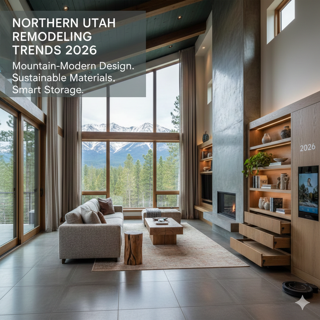 Remodeling Trends in Northern Utah 2026: Mountain-Modern, Sustainable Materials &amp; Smart Storage