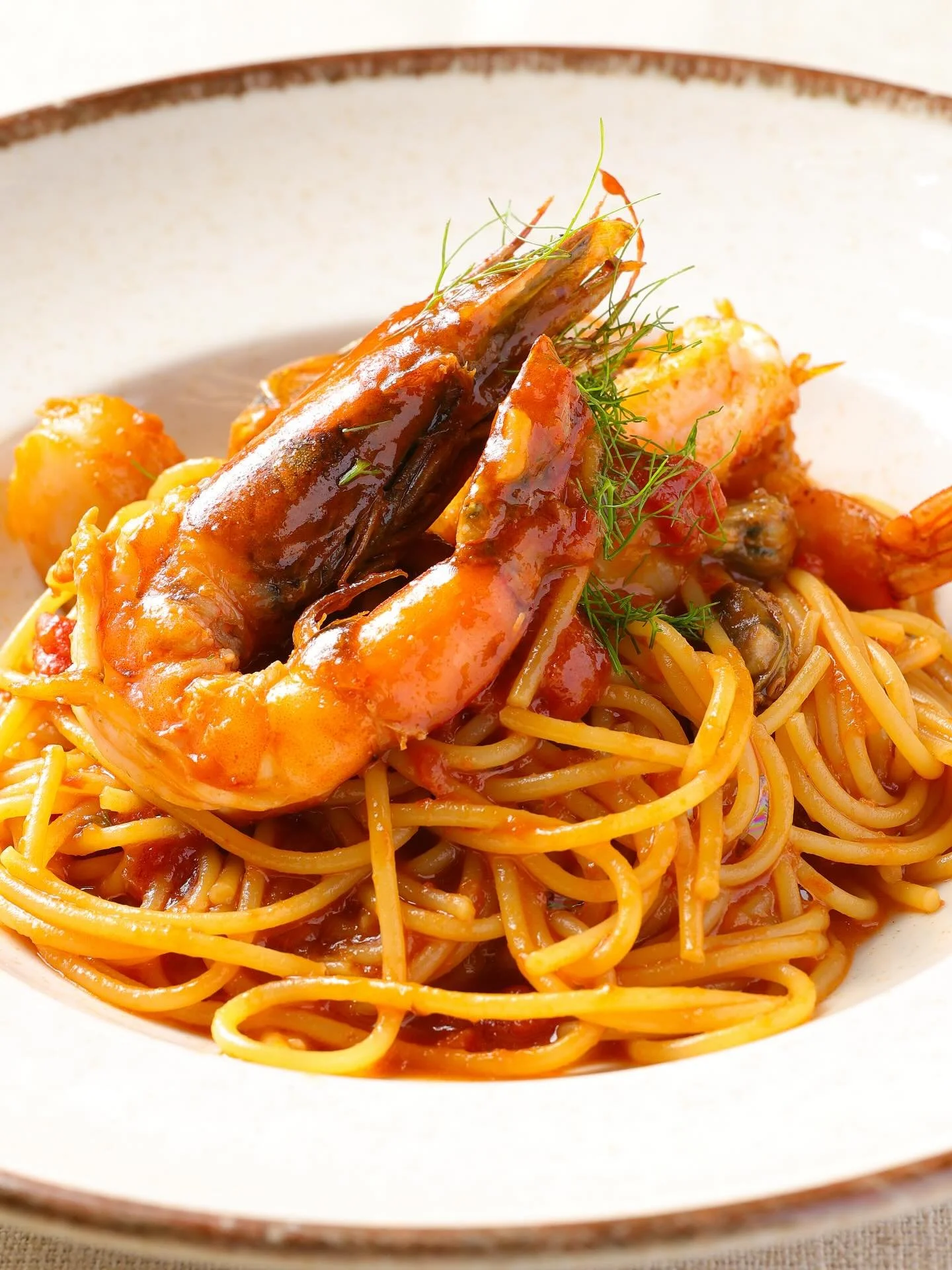 Almost time to share it with you.
Botanico Waikiki, your Urban Italian Retreat, where Italian comfort meets Mediterranean and Island flair.
Our Spaghetti Pescatore brings the warmth of the Mediterranean to the heart of Waikiki.
Stay with us! The of