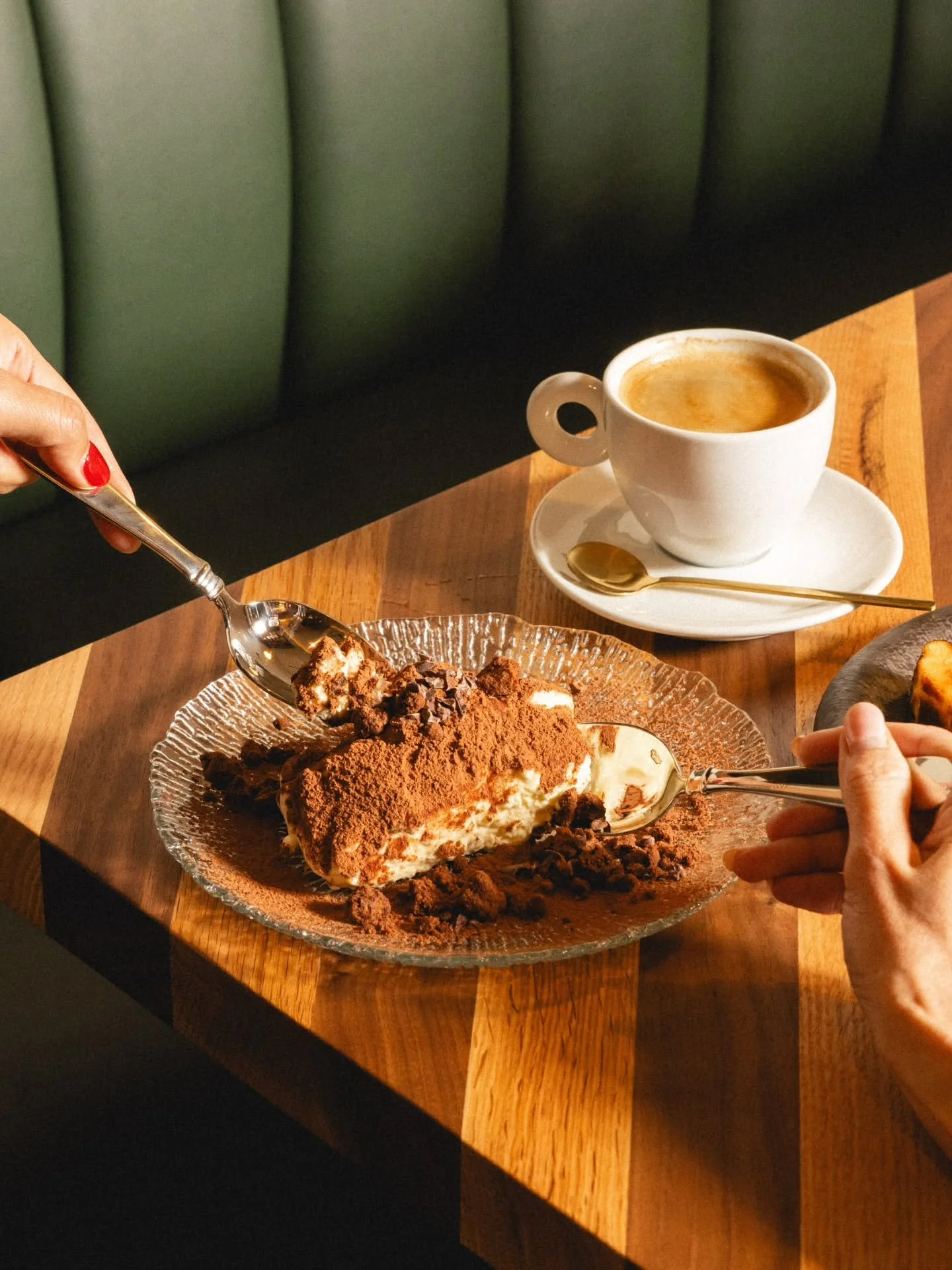 Available throughout the day, our selection of dolce brings together espresso-soaked Tiramisu layered with luscious mascarpone, deeply caramelized Basque Cheesecake finished with bright lemon marmalade, and a velvety Chocolate Terrine Framboise, rich