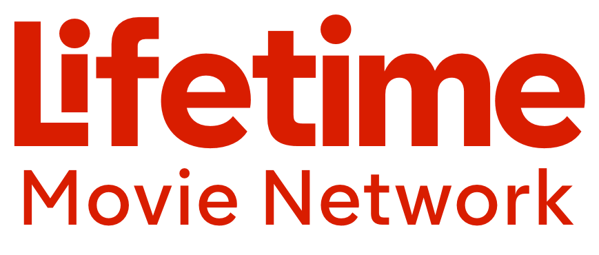Lifetimemovie network logo in red and black