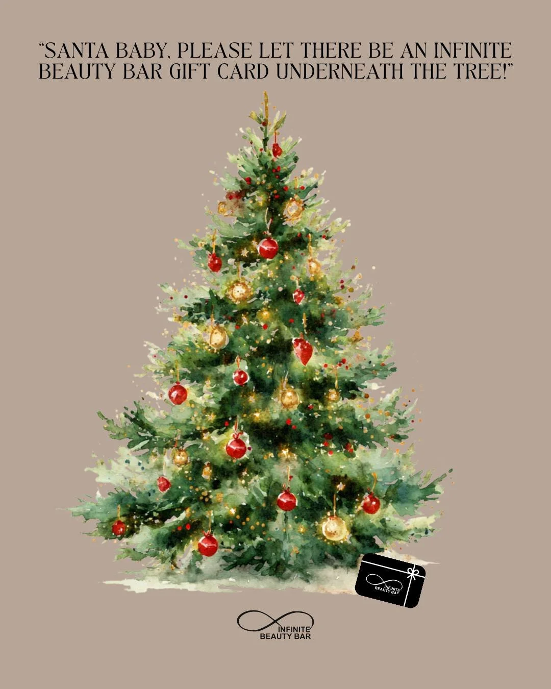 Manifesting a little glow under the tree this year&hellip; ✨🎄
An Infinite Beauty Bar gift card is the gift that always fits and never disappoints. Treat yourself or drop the hint 😌🎁💛

📍Infinite Beauty Bar- Kearney, MO
📱(816) 761-3230