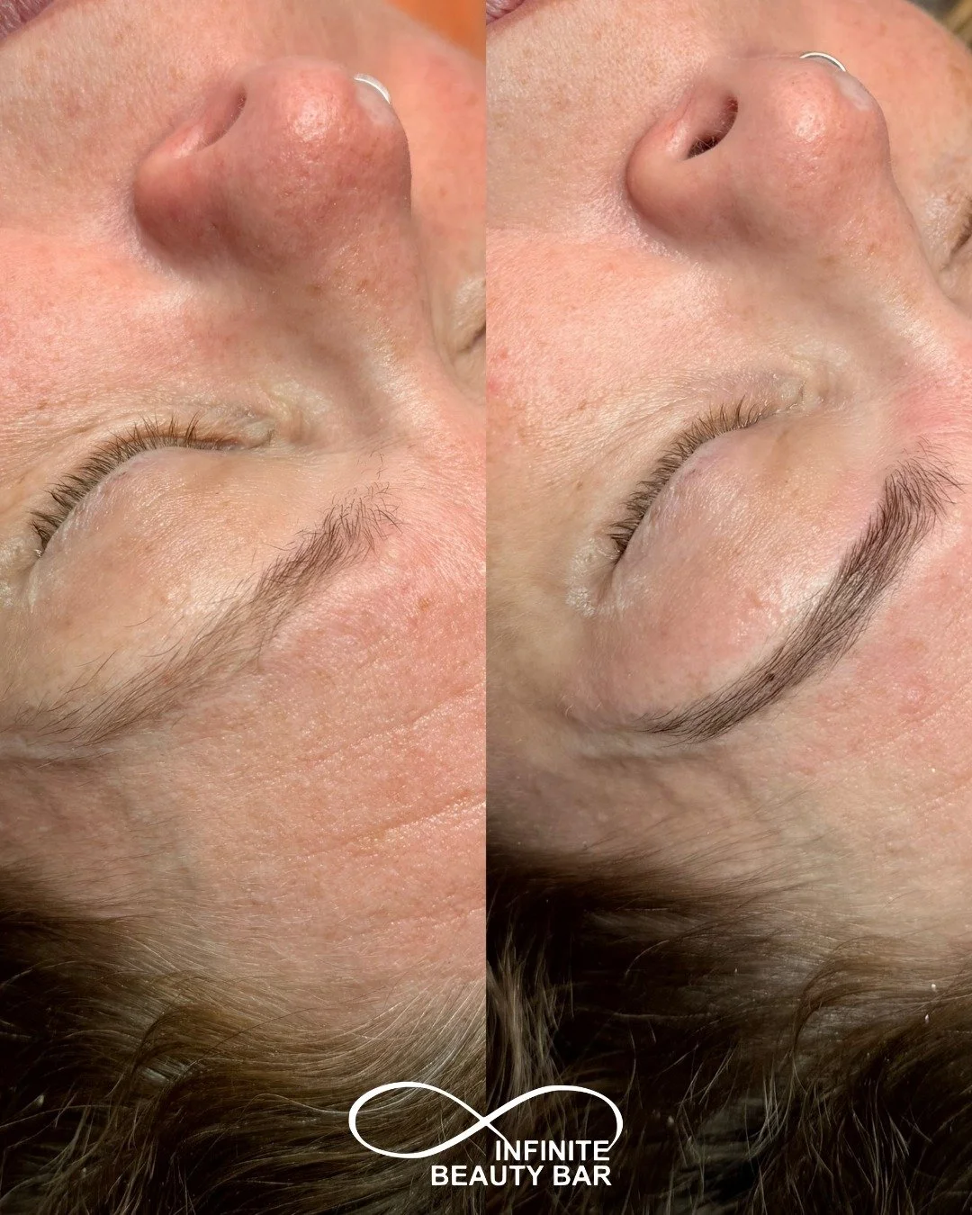 Brows really do change everything 🤎✨
A simple wax and tint = fuller, more defined brows with way less effort in the morning! 

Book your brow appointment at Infinite Beauty Bar ✨
📍 Kearney, MO
📞 (816) 761-3230