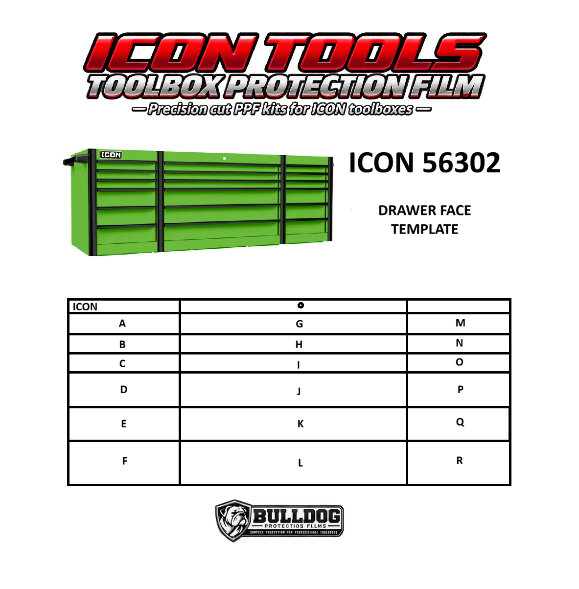 73" 18 DRAWER TRIPLE BANK ICON TOP CHEST PROTECTION KIT