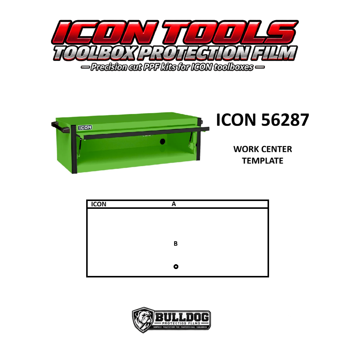 56" WORK CENTER ICON TOP HUTCH PROTECTION KIT