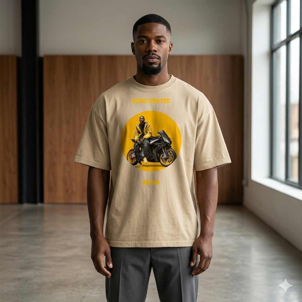 Xantho Philos™ Oversized Faded T-Shirt in Faded Khaki for men, neutral oversized T-shirt with casual streetwear style