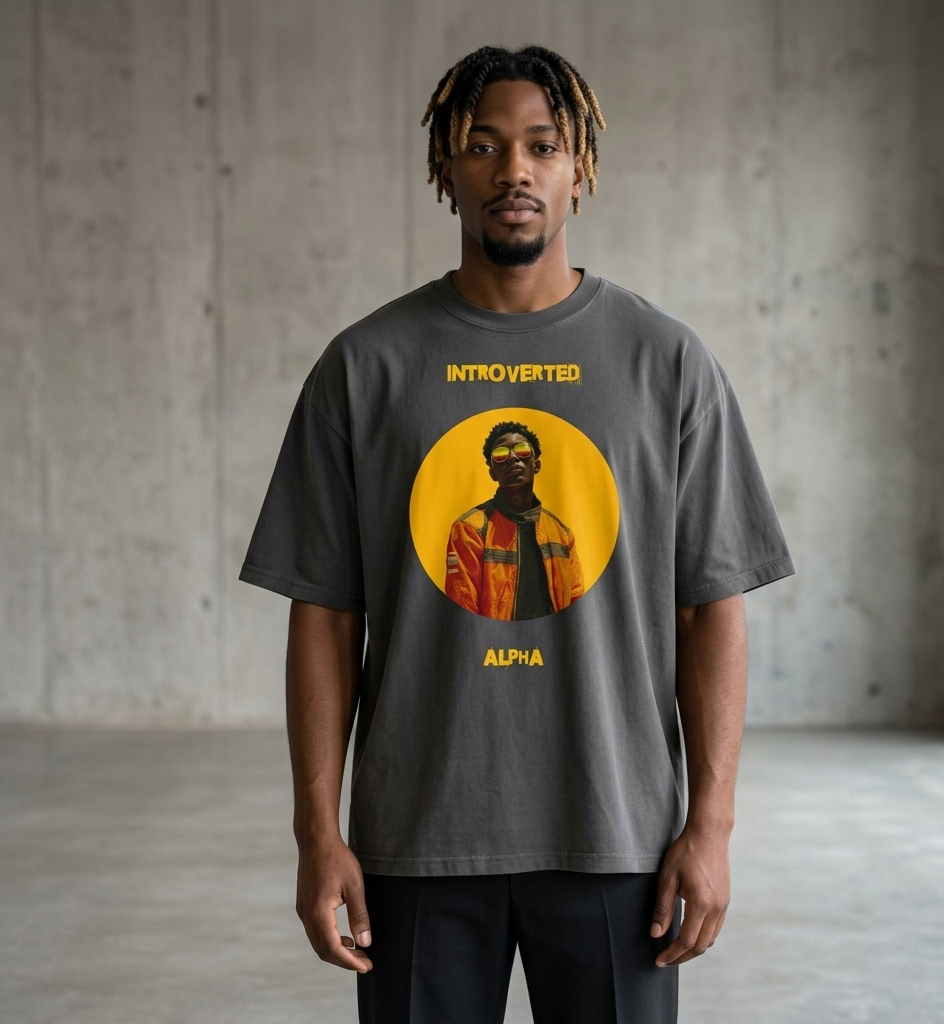 Xantho Philos™ Oversized Faded T-Shirt in Faded Black for men, vintage-wash streetwear with a relaxed oversized fit