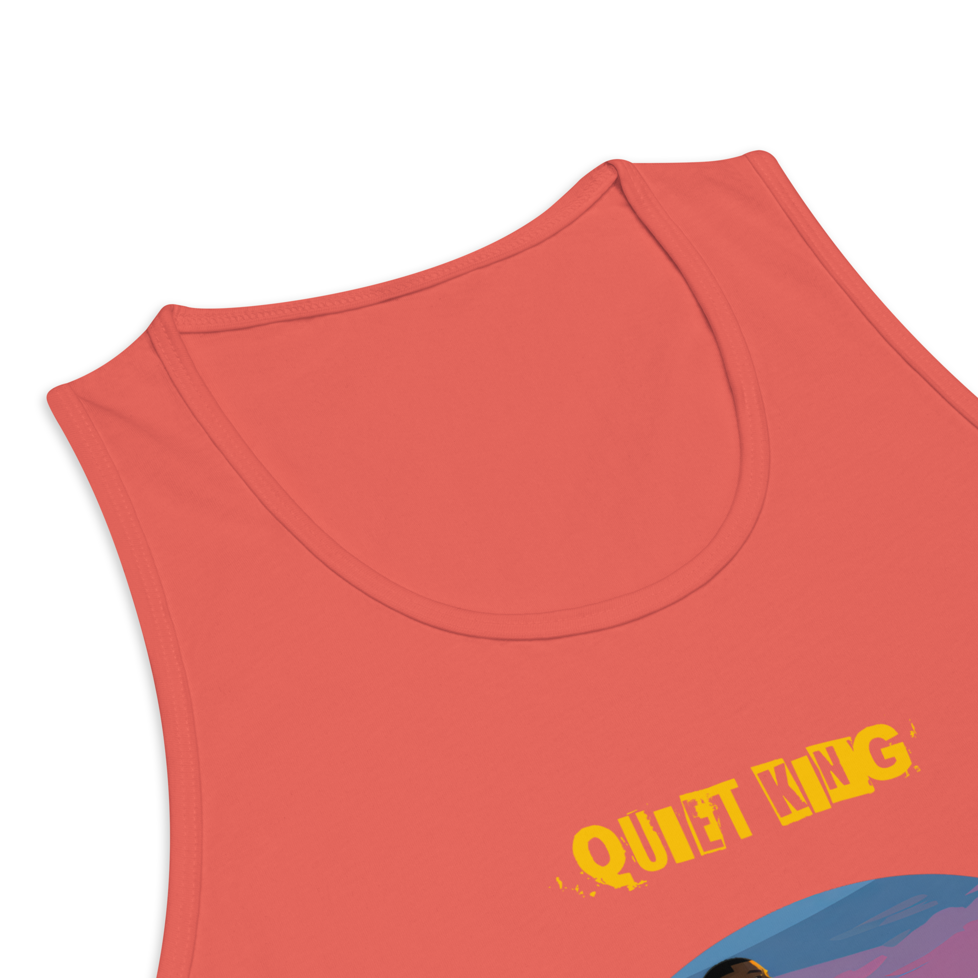 IntrovertedAlpha™ Tank Top in Coral for men, lightweight summer tank top with a vibrant casual tone
