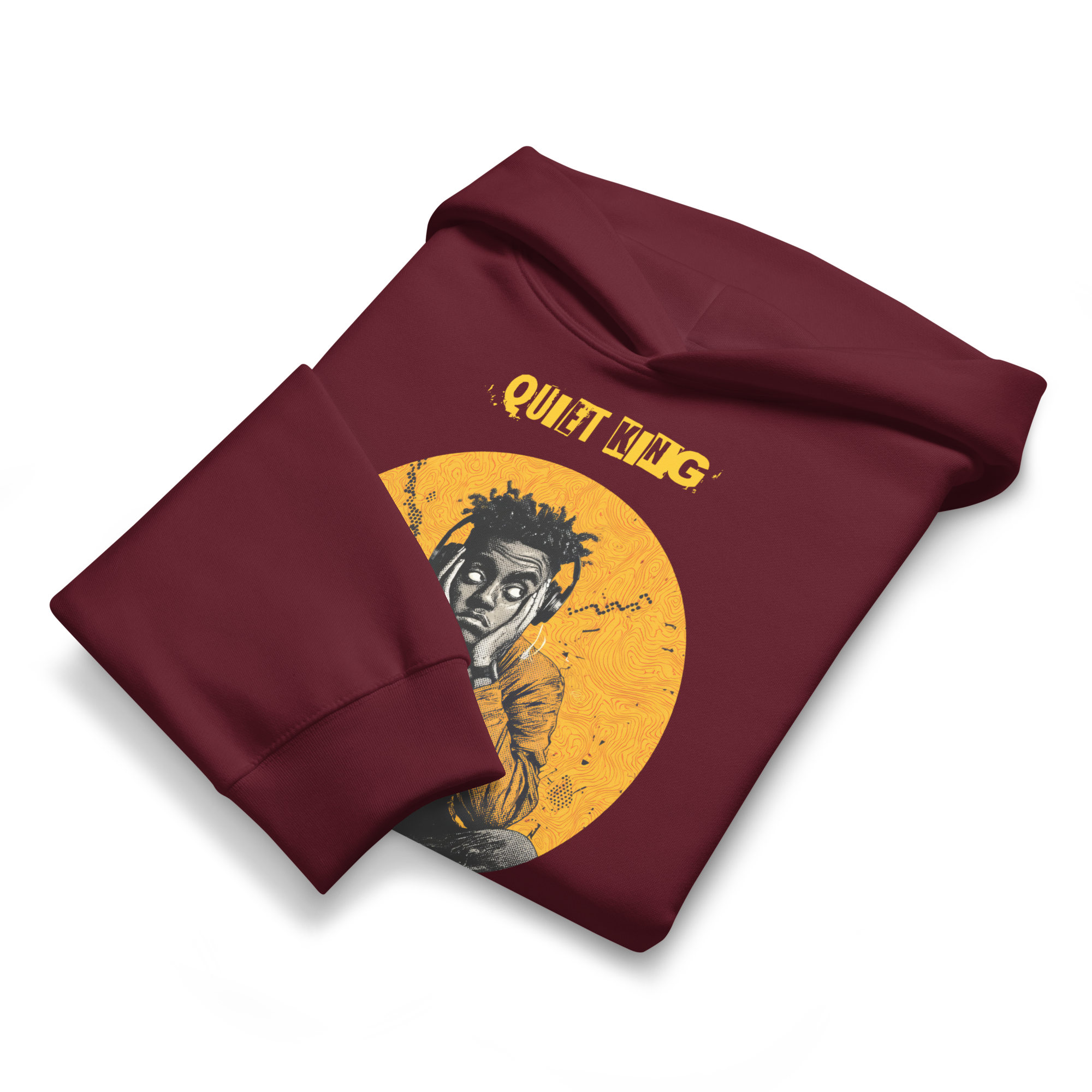 IntrovertedAlpha™ Oversized Hoodie in Maroon for men, premium oversized hoodie with heavyweight comfort