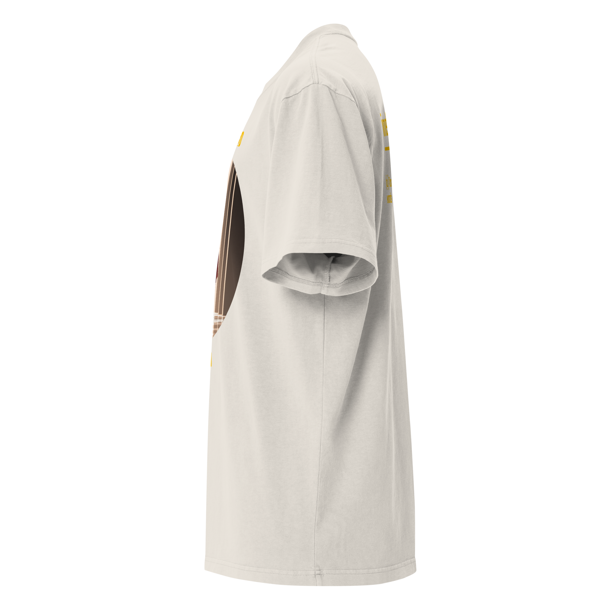 Xantho Philos™ Oversized Faded T-Shirt in Faded Bone for men, soft neutral oversized T-shirt with a minimalist streetwear feel