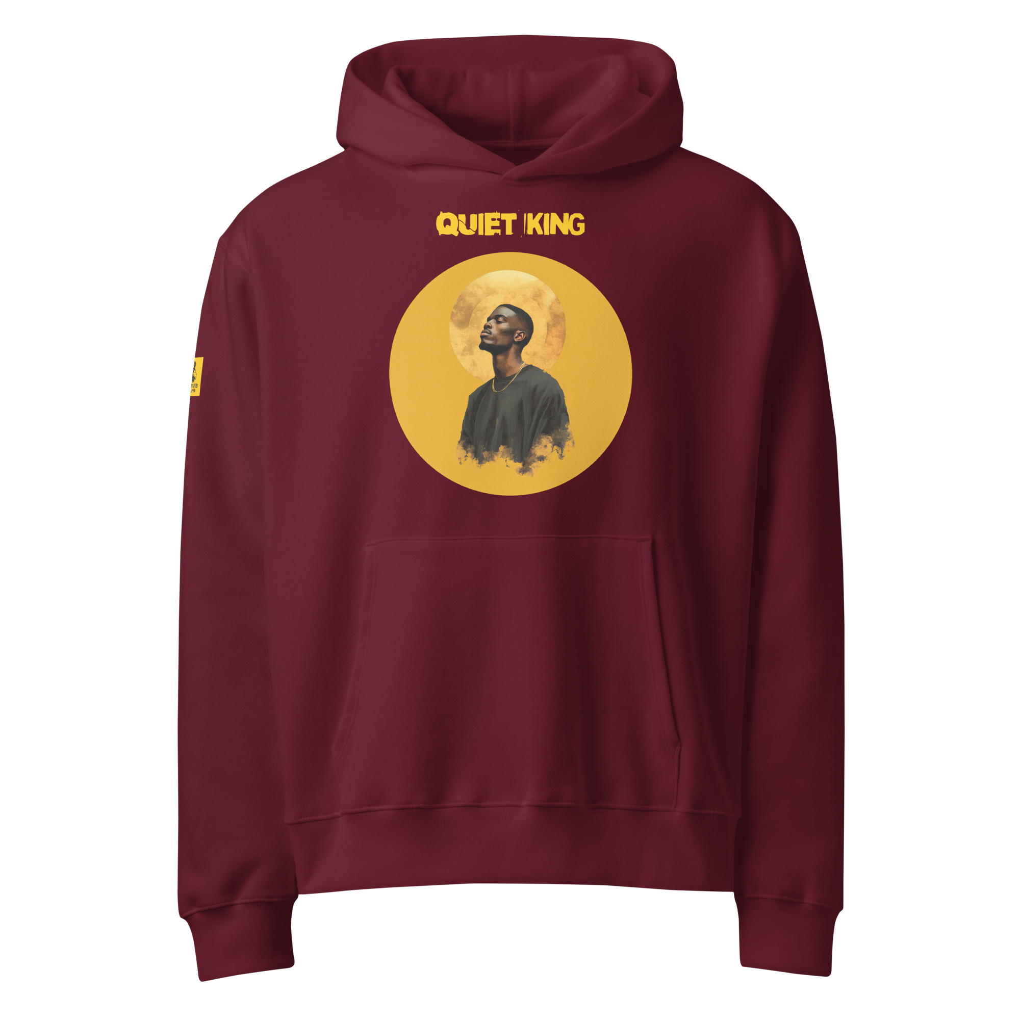 Xantho Philos™ Oversized Hoodie in Maroon for men, premium oversized hoodie with heavyweight comfort