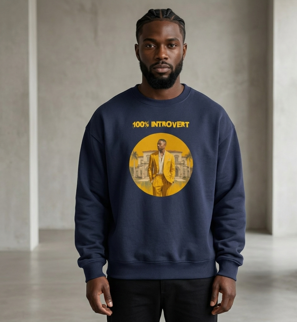 Xantho Philos™ Oversized Sweatshirt in Navy for men, minimalist premium sweatshirt with everyday streetwear style