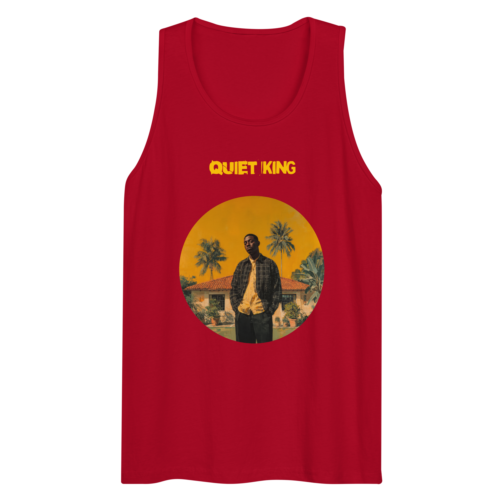 Xantho Philos™ Tank Top in Red for men, bold premium tank top with lightweight streetwear style