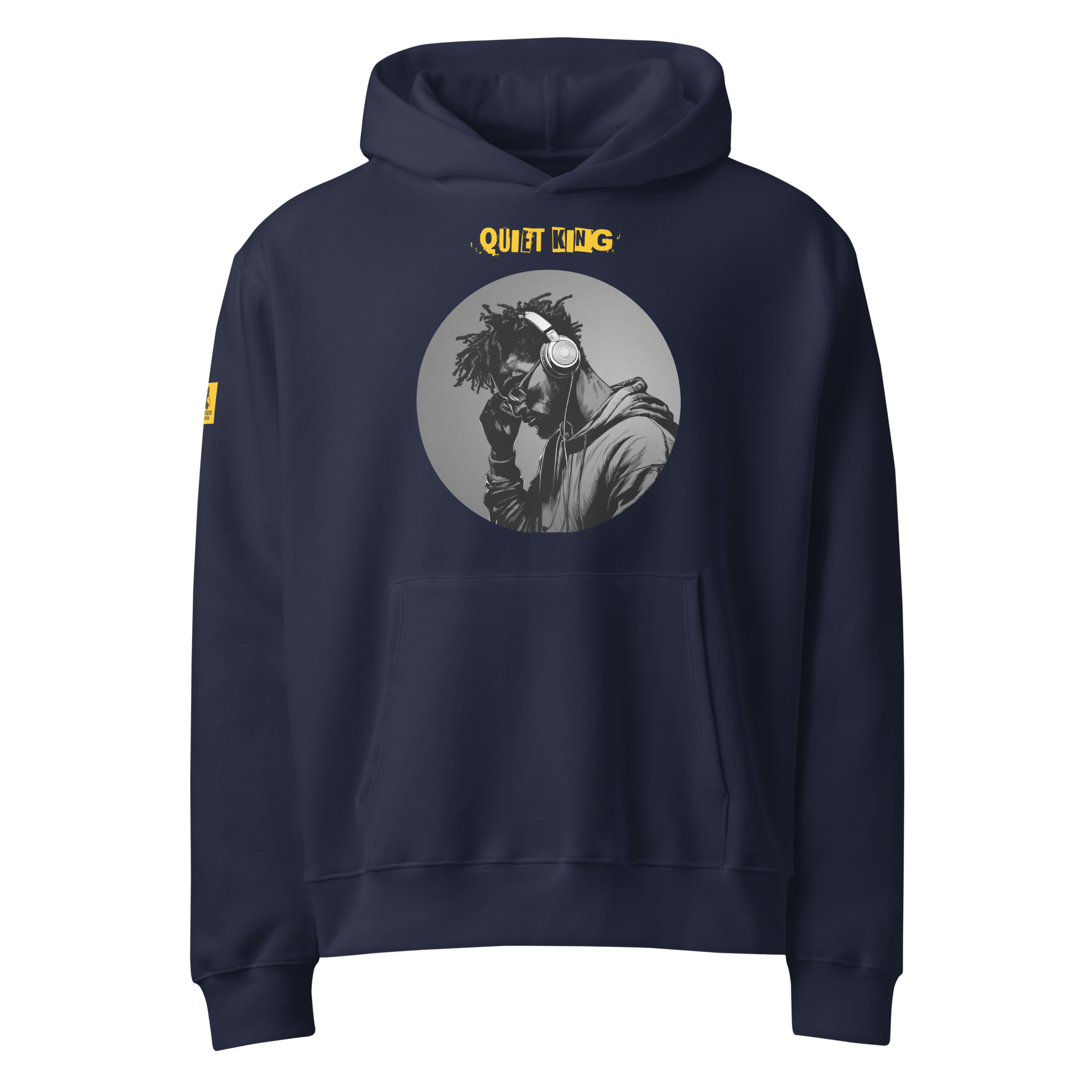 Xantho Philos™ Oversized Hoodie in Navy for men, minimalist heavyweight hoodie with a relaxed streetwear fit