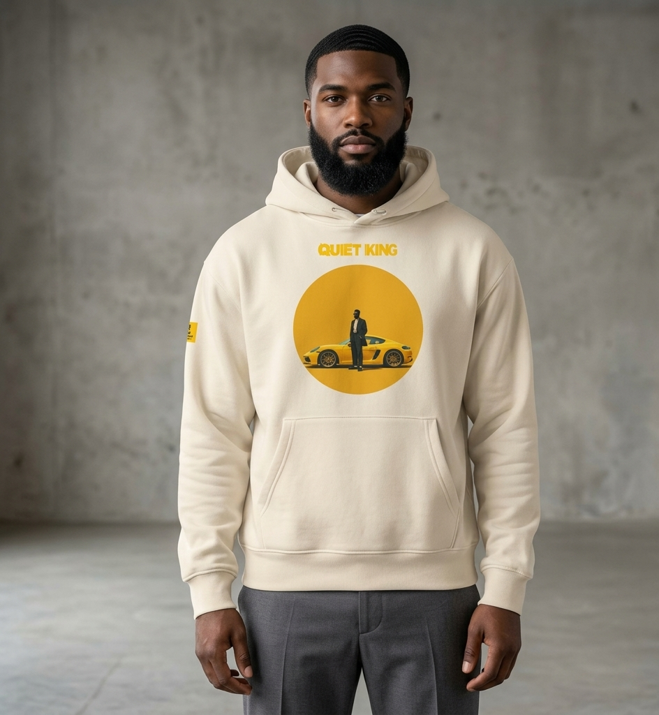 Xantho Philos™ Oversized Hoodie in Dust for men, soft neutral heavyweight hoodie with a relaxed fit