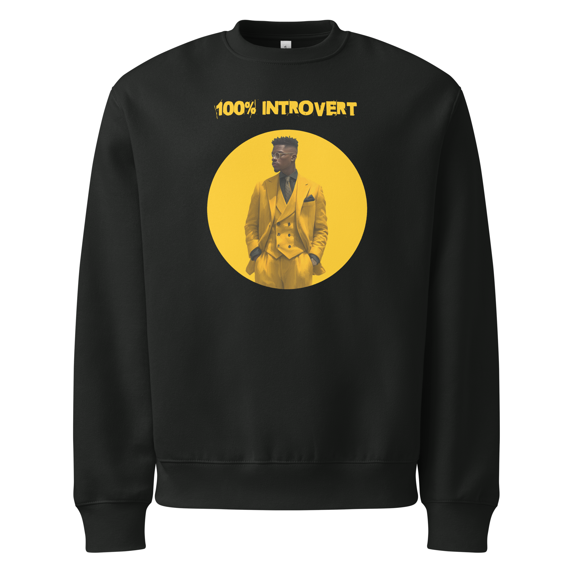 Xantho Philos™ Oversized Sweatshirt in Vintage Black for men, washed heavyweight sweatshirt with a relaxed oversized fit