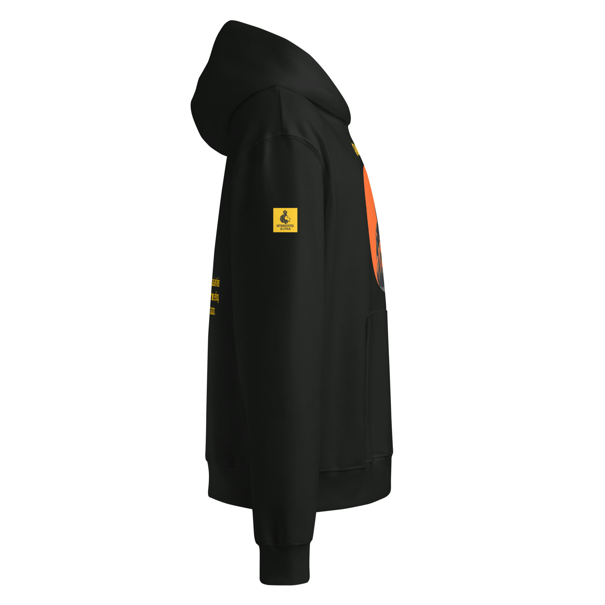 Xantho Philos™ Oversized Hoodie in Vintage Black for men, premium heavyweight streetwear with a relaxed oversized fit