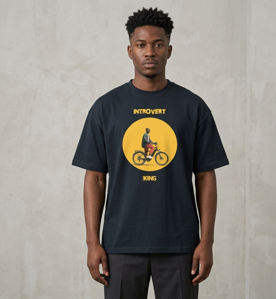 Xantho Philos™ Box Tee in Navy Blazer for men, structured oversized T-shirt with premium streetwear style