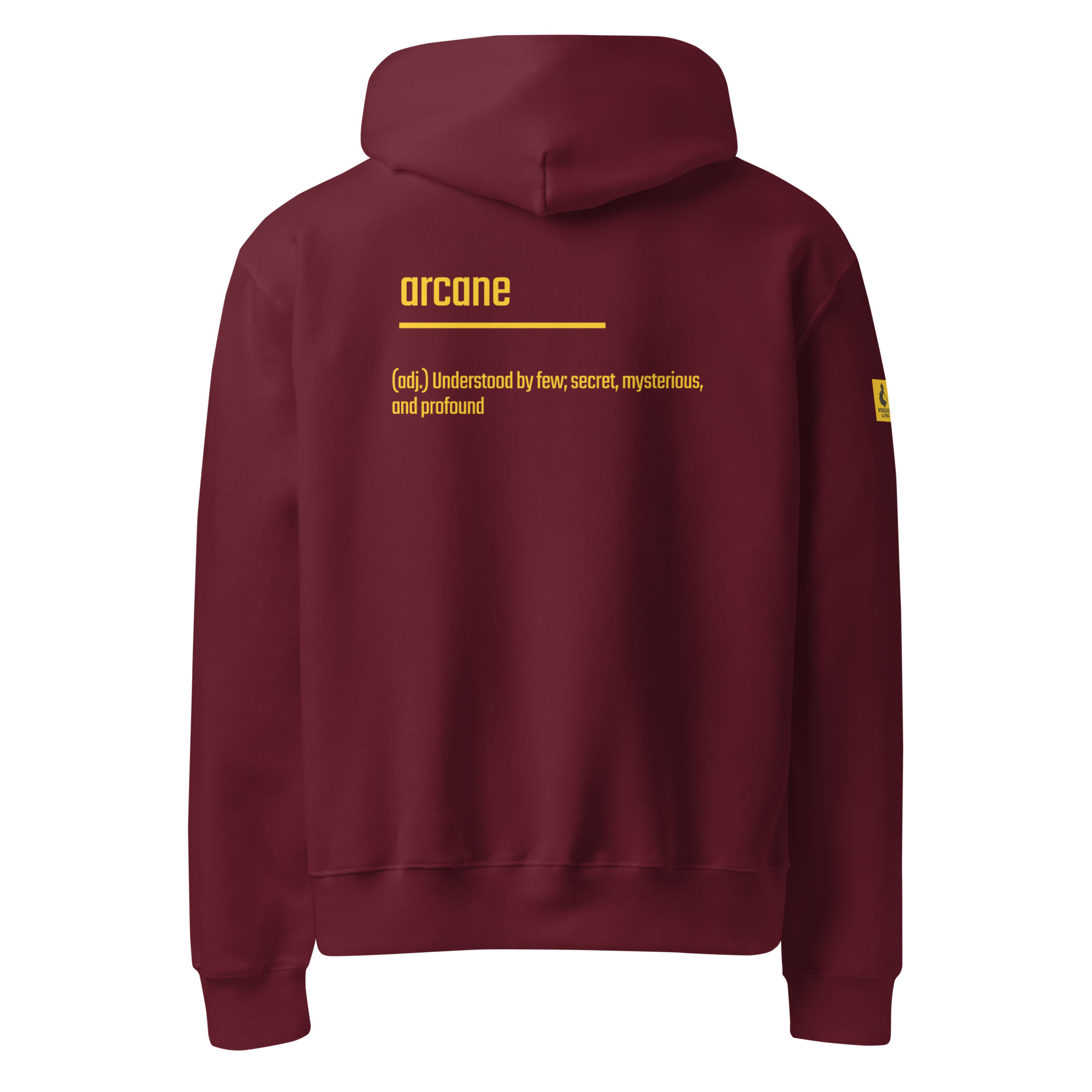 Xantho Philos™ Oversized Hoodie in Maroon for men, premium oversized hoodie with heavyweight comfort