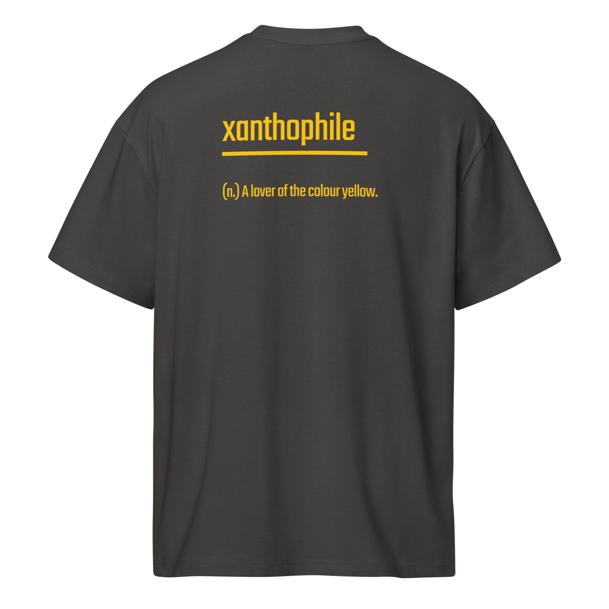 Xantho Philos™ Box Tee in Vintage Black for men, washed boxy T-shirt with a relaxed streetwear silhouette