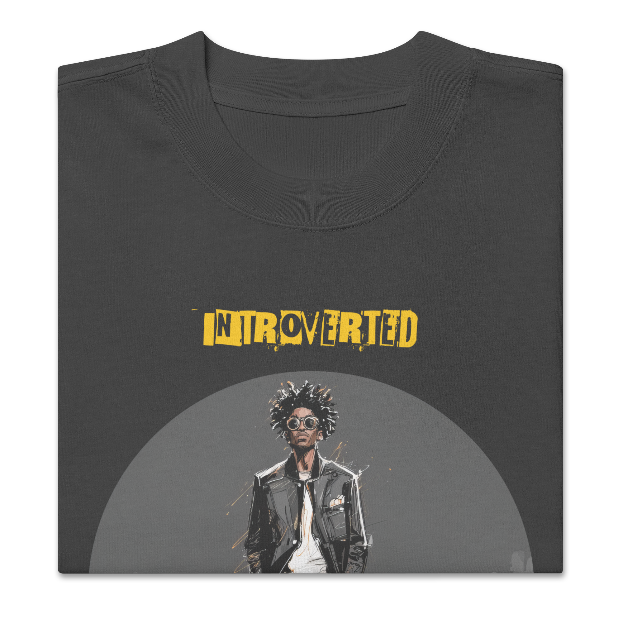 Xantho Philos™ Oversized Faded T-Shirt in Faded Black for men, vintage-wash streetwear with a relaxed oversized fit