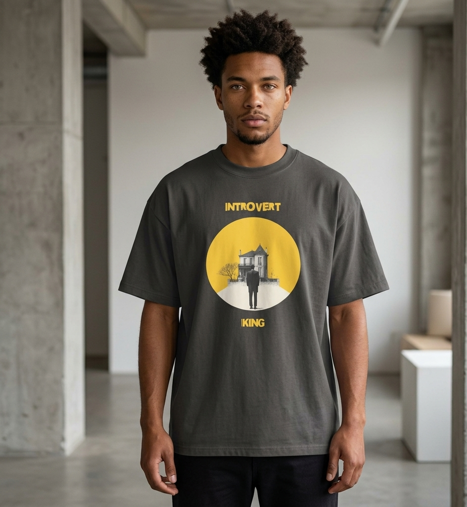 Xantho Philos™ Box Tee in Vintage Black for men, washed boxy T-shirt with a relaxed streetwear silhouette