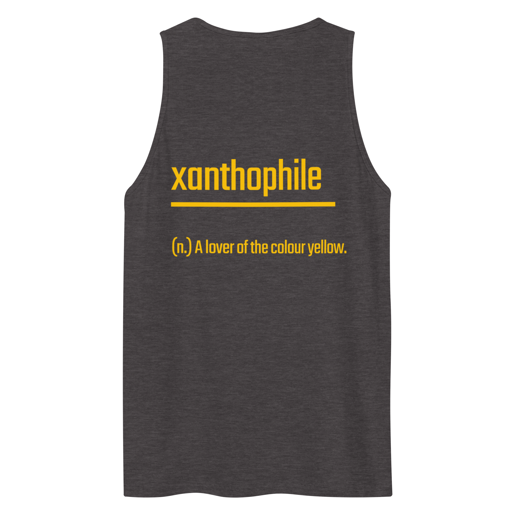 Xantho Philos™ Tank Top in Charcoal Heather for men, soft-blend tank top with a clean everyday fit