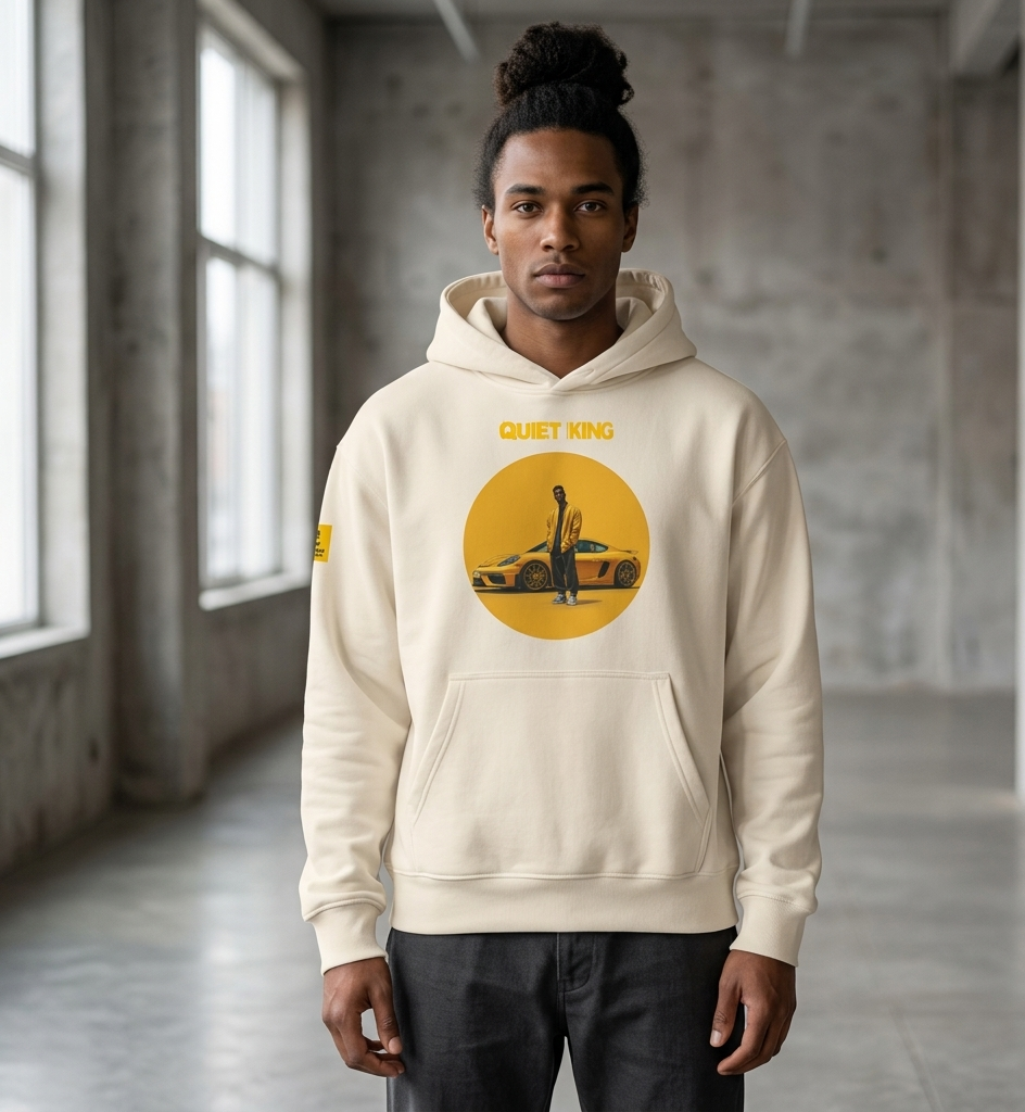 Xantho Philos™ Oversized Hoodie in Dust for men, soft neutral heavyweight hoodie with a relaxed fit