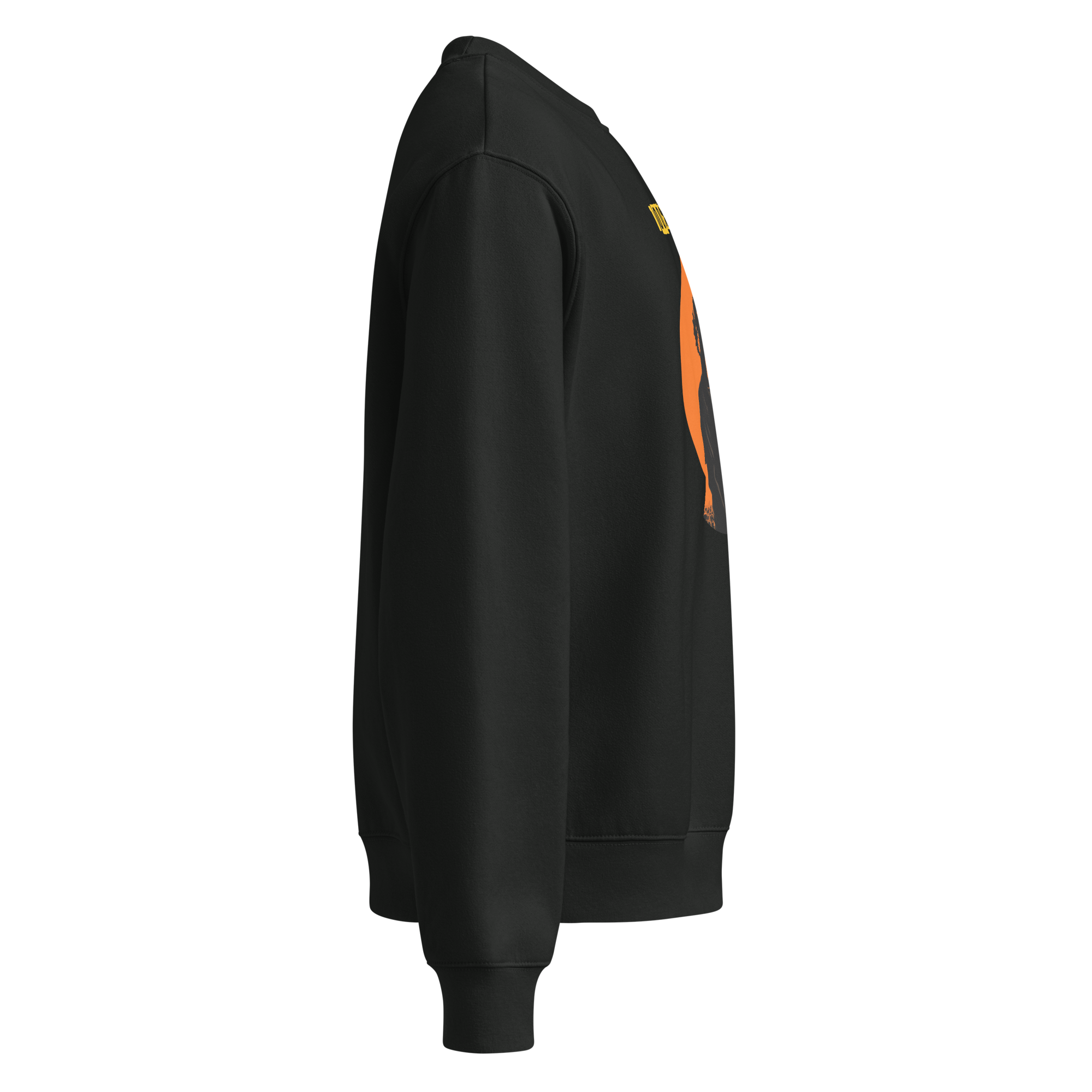 IntrovertedAlpha™ Oversized Sweatshirt in Vintage Black for men, washed heavyweight sweatshirt with a relaxed oversized fit