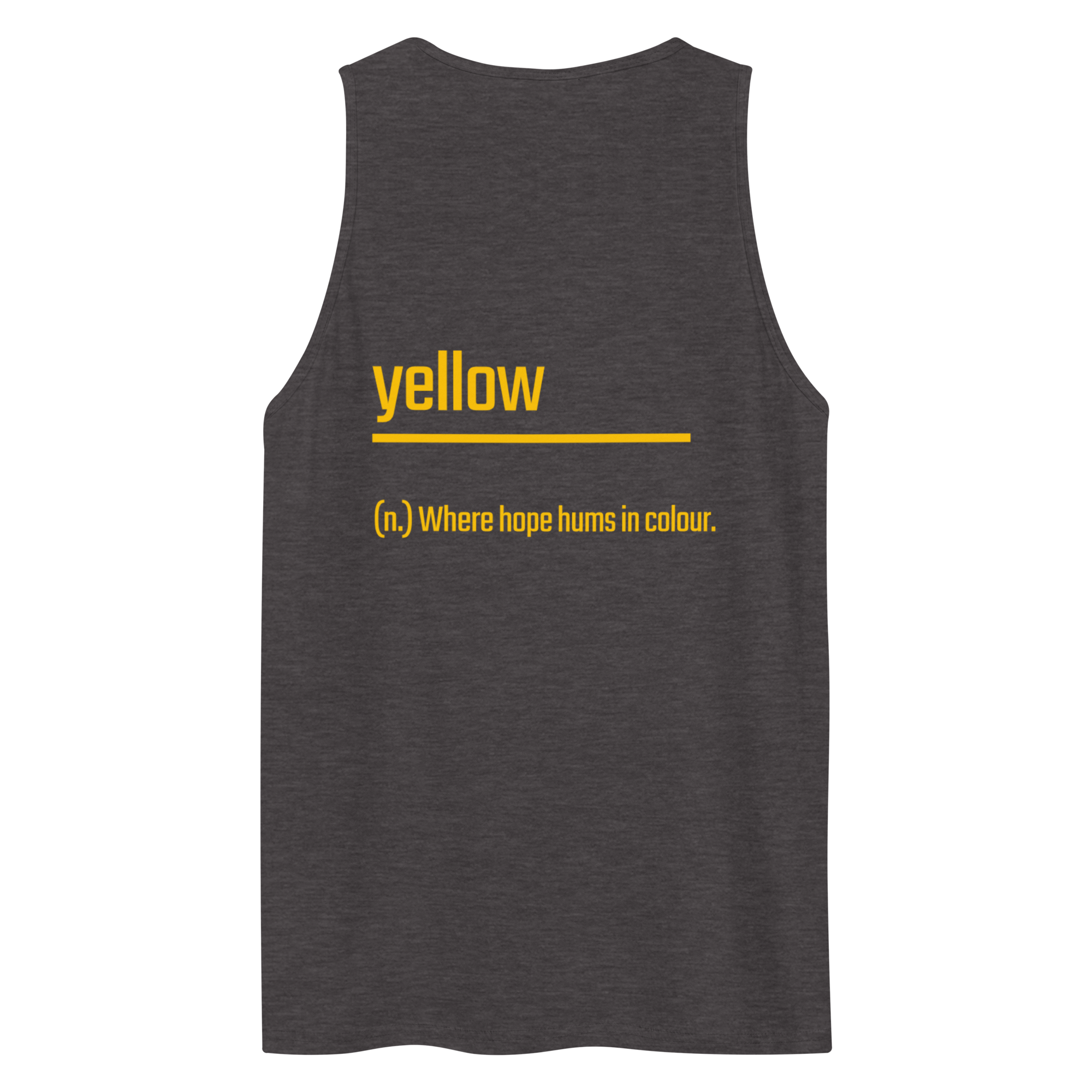 Xantho Philos™ Tank Top in Charcoal Heather for men, soft-blend tank top with a clean everyday fit