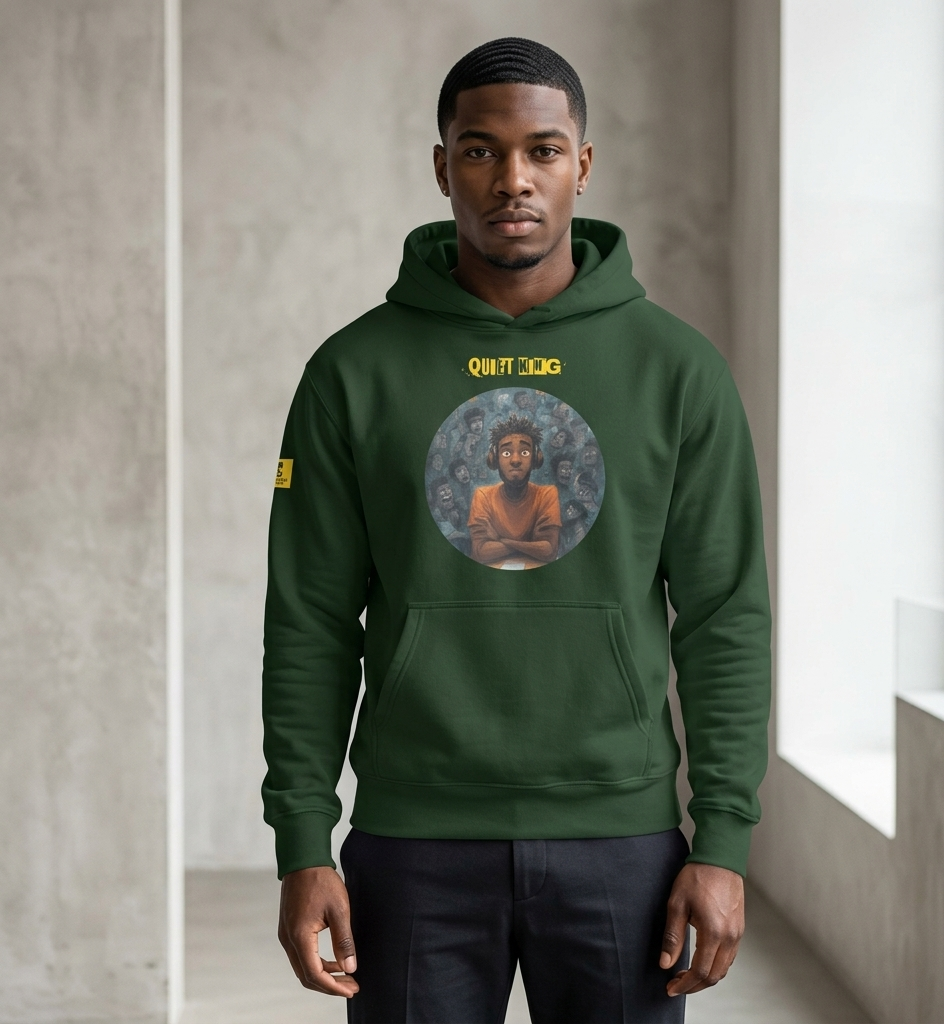 Xantho Philos™ Oversized Hoodie in Forest for men, elevated everyday streetwear with a relaxed oversized fit