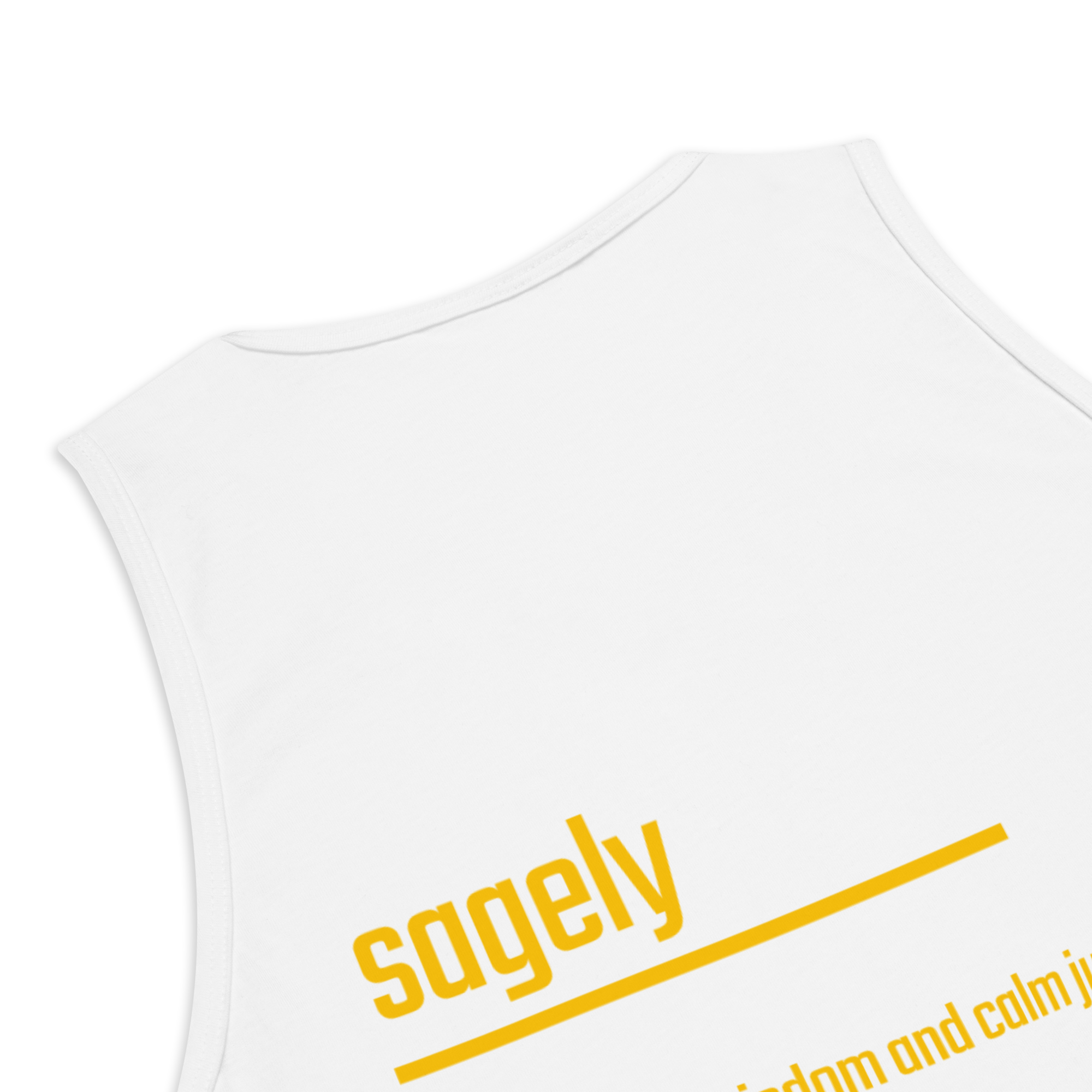 IntrovertedAlpha™ Tank Top in White for men, crisp minimalist tank top with a breathable everyday fit