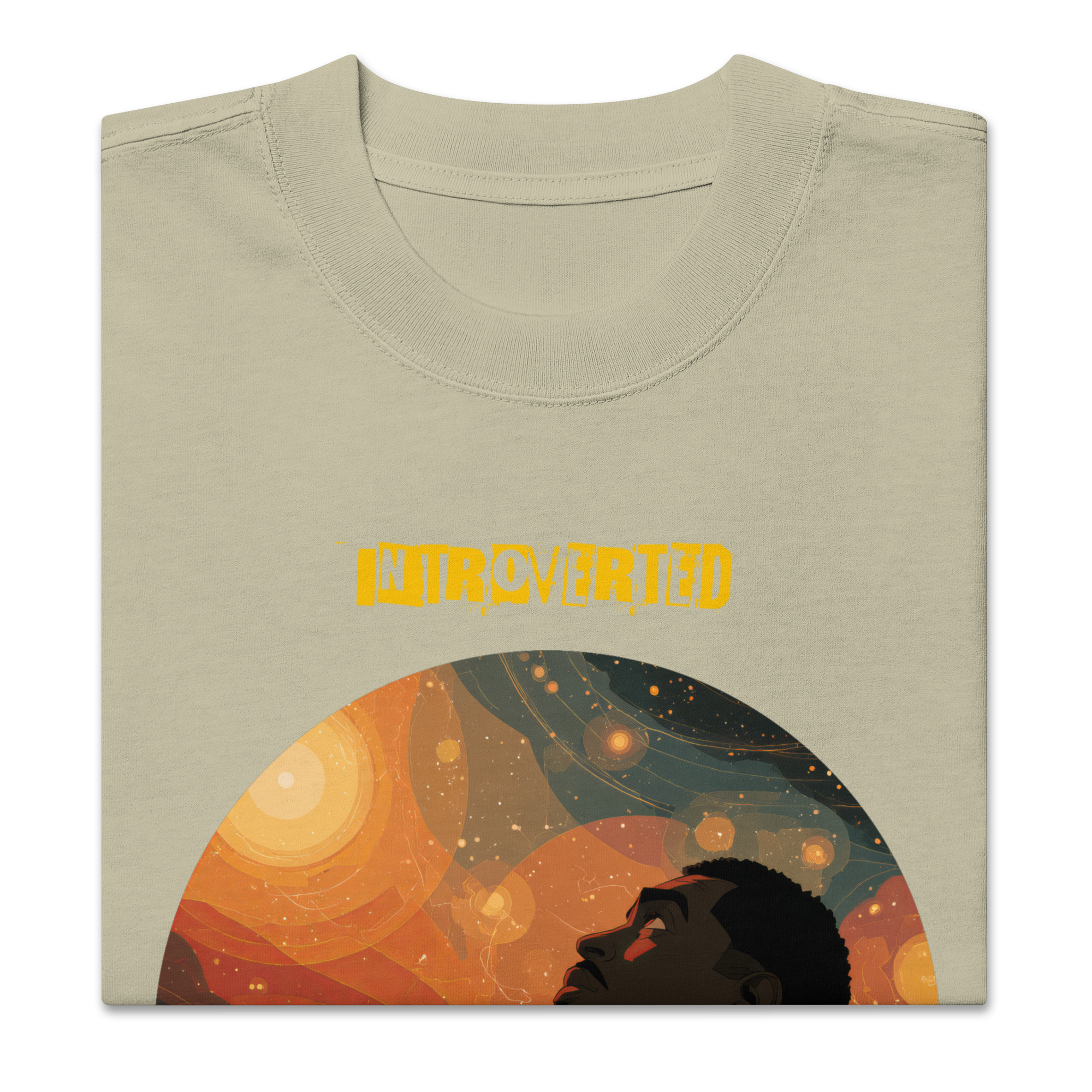IntrovertedAlpha™ Oversized Faded T-Shirt in Faded Eucalyptus for men, washed green oversized T-shirt with premium casual style