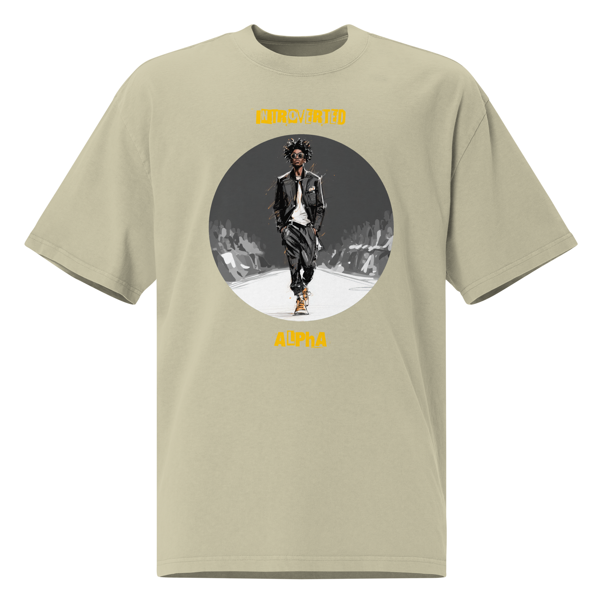 Xantho Philos™ Oversized Faded T-Shirt in Faded Eucalyptus for men, washed green oversized T-shirt with premium casual style