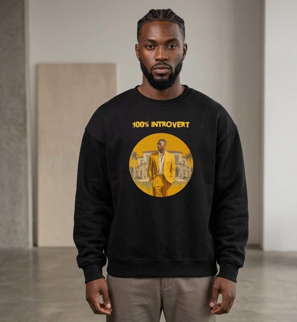 Xantho Philos™ Oversized Sweatshirt in Vintage Black for men, washed heavyweight sweatshirt with a relaxed oversized fit