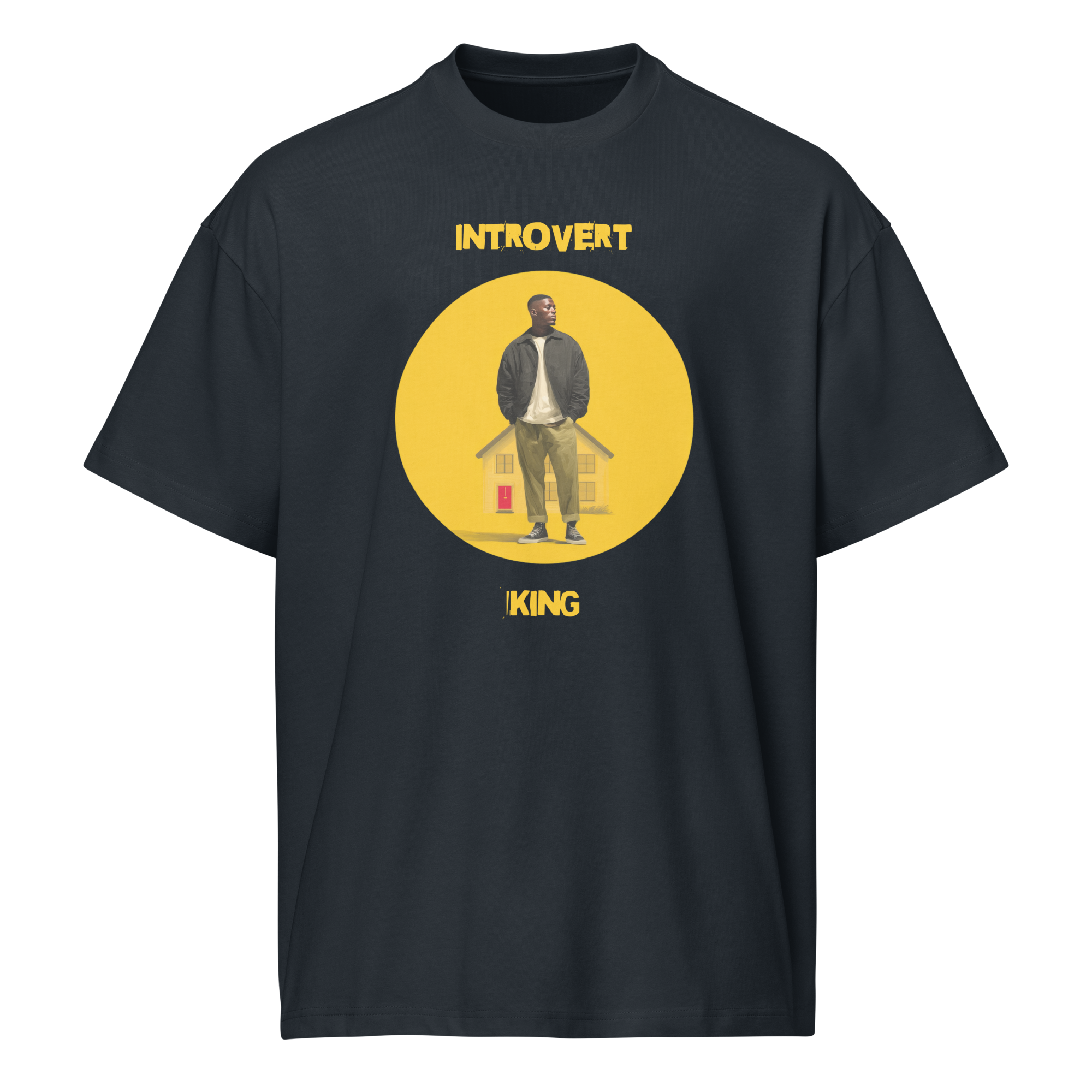 Xantho Philos™ Box Tee in Navy Blazer for men, structured oversized T-shirt with premium streetwear style