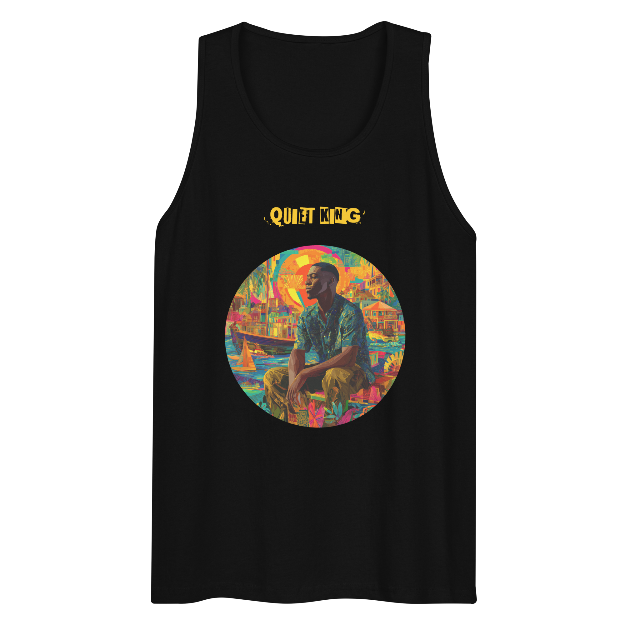 IntrovertedAlpha™ Tank Top in Black for men, premium everyday tank with a clean athletic fit